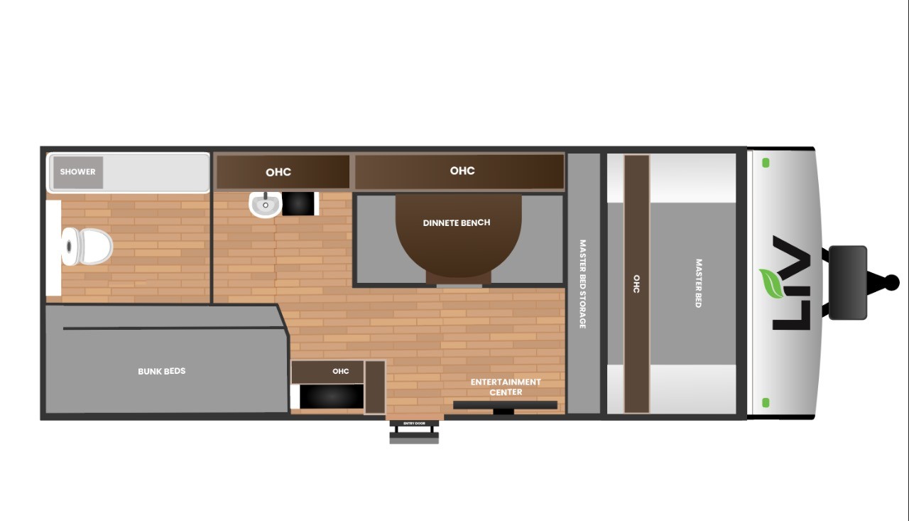 19BHD floorplan LIV RV Trailers